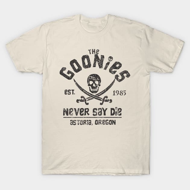 Retro The Goonies - Never Say Die T-Shirt by Brown Pencil